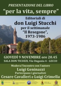 La locandina della presentazione a Lecco