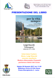 La locandina della presentazione a Luino