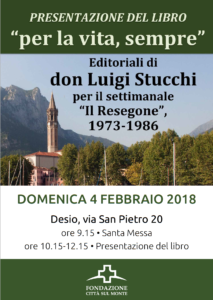 La locandina della presentazione a Desio